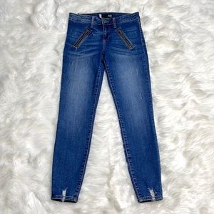 Kut Zipper Front Connie Ankle Skinny Jeans